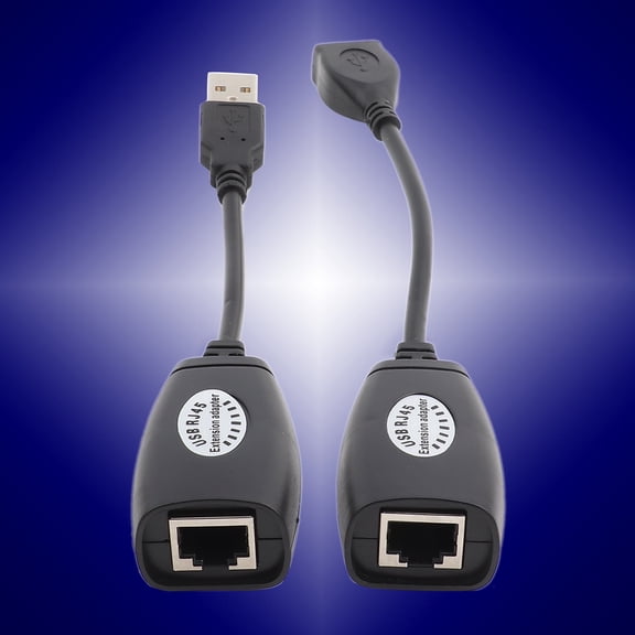 USB Extension Extender Adapter, USB 2.0 To RJ45 Ethernet Extension Extender Adapter Cable Wired Lan