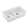 thumbnail image 5 of Karran Usa QU-810-WH 32" Undermount Double Equal Bowl Quartz/Granite Kitchen Sink - White, 5 of 5