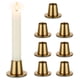thumbnail image 1 of Taper Candle Holders Gold: 8 Set of Brass Candlestick Tapered Holder Bulk Vintage Candles Stick Tapers Holder Short Iron Candle, 1 of 5