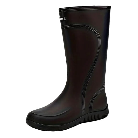 YLYL Rain Boots for Men PVC Rubber Waterproof Lightweight Outdoor Gardening Fishing Work Mid Calf Mud Boots