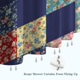 thumbnail image 6 of Pioneer Flower Floral Print Pattern Shower Curtain 84"x72", Bathroom Decorative Shower Curtain Set with 12 Hooks, Waterproof Washable, 6 of 6