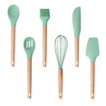 thumbnail image 1 of Ensemble d'Outils de Cuisson en Silicone, Ensemble de 6 Spatules en Silicone, 1 of 5
