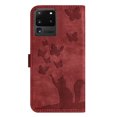 thumbnail image 6 of Wallet Case Designed for Samsung Galaxy S20 Ultra for Women,Flip Folio Cover with Butterfly Embossed PU Leather Kickstand Credit Card Holder Slots Magnetic Wrist Strap Phone Case, Winered, 6 of 13