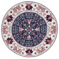 thumbnail image 2 of SAFAVIEH Bellagio Vanessa Floral Wool Area Rug, Navy/Ivory, 5' x 5' Round, 2 of 11