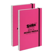 SoHo Urban Artist Brick Sketchbook Journals for Sketching, Drawing, Colored Pencils, Graphite, and more - Mixed Media 5.5"x8.5" (200 GSM, 40 Sheets) - 2 Pack
