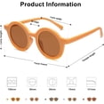 thumbnail image 3 of Bonitas gafas de sol polarizadas redondas para niños, niñas y niños con protección UV400., 3 of 4
