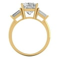 thumbnail image 4 of Three-Stone Engagement Ring for Women - 3ct White Sapphire in 18K Yellow Gold Promise Ring, 4 of 6