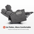 thumbnail image 5 of MCombo 70.8" Power Loveseat Recliner Sofa with Console, Massage and Dual Heating, Adjustable Headrest for Living Room, Fabric (Dark Grey), 5 of 10