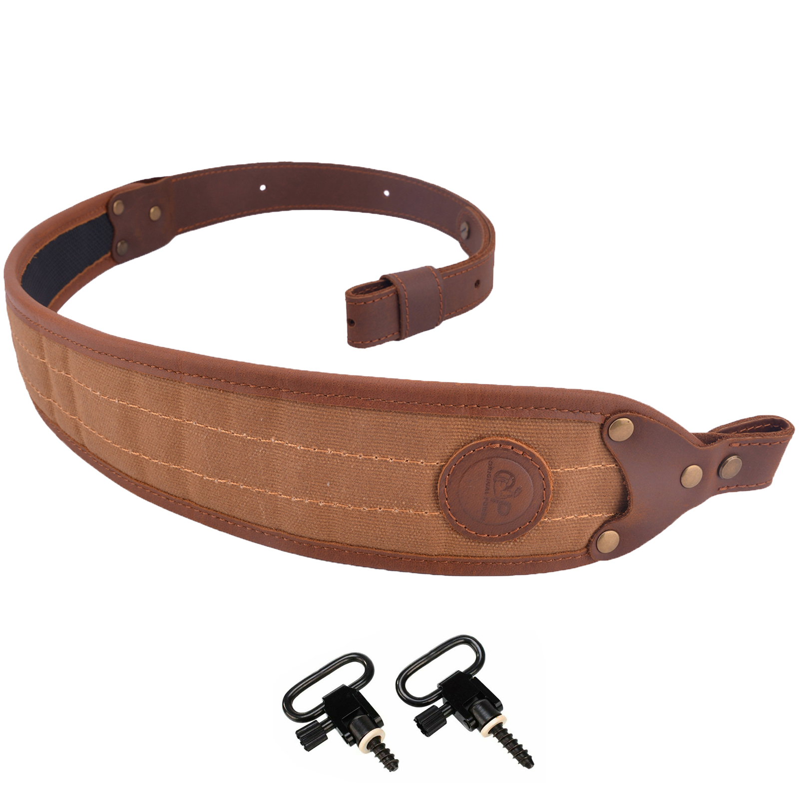 Leather Rifle Shoulder Strap Sling, Padding Canvas Gun Shoulder Straps