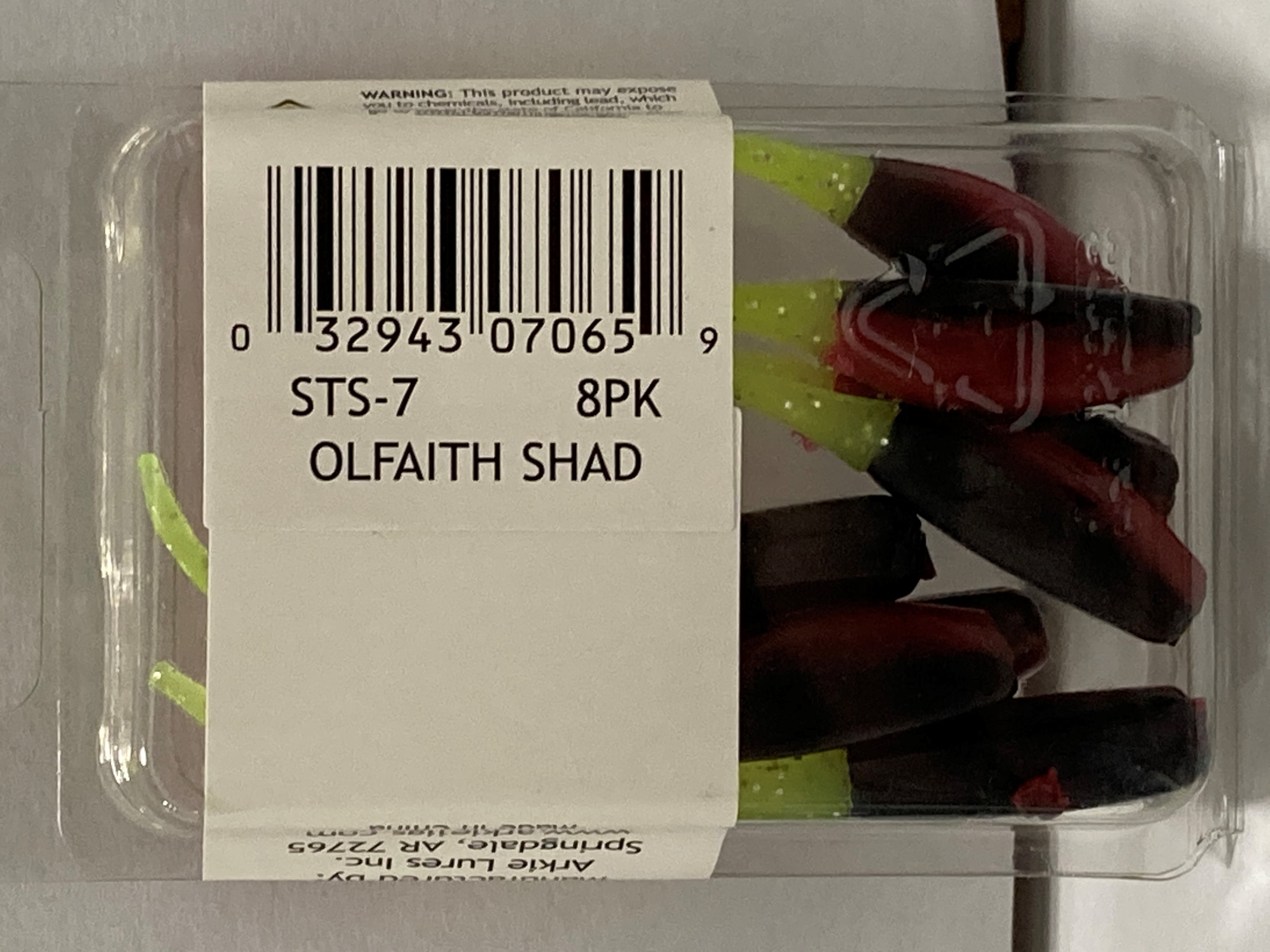 Arkie Sexeee Tail Shad, Ole Faithful Shad, 8 Count