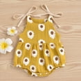 thumbnail image 2 of TOWED22 Baby Girl Clothes Infant Ruffle Sleeve Romper Dress Newborn Solid Tutu Skirt Sets Jumpsuit Headband Outfit Yellow,12-18 M, 2 of 4