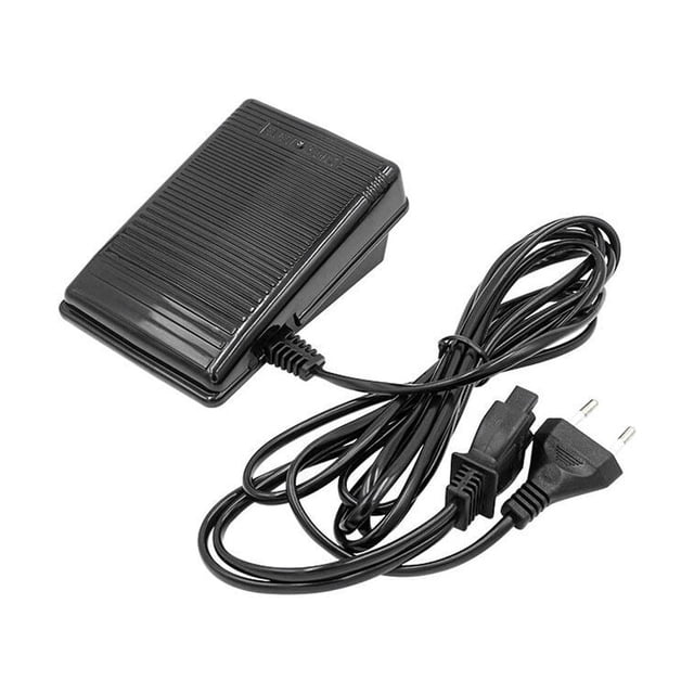 Kenally Pedal de Control de pie, interruptor de pedales domésticos con cable de alimentación, controlador de ajuste de velocidad, enchufe Herramientas eléctricas