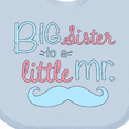 thumbnail image 4 of Inktastic big sister to a little mr Girls Baby Bib, 4 of 4