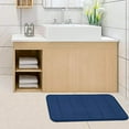 thumbnail image 2 of Memory Foam Absorbent Bath Non-slip Mat Rug Shower Carpet Navy Blue 32 x 20 Inch, 2 of 2