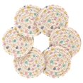 thumbnail image 2 of Haosy Set of 6 Drink Woven Coaster with Holder Heat Resistant Non-Slip Bar Coasters 4 Inches Seashells and Dots, 2 of 7