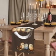 thumbnail image 2 of Table Runners 120 Inches Long Dress Scarves, Japanese Style Farmhouse Coffee/Dining/Kitchen Table Runner for Living Room, Dark Brown Rustic Owl Birds Tree Branches 13x120 Inch, 2 of 9