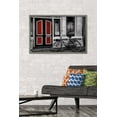 thumbnail image 2 of City Bike in Black and White Color Selected Red Wall Poster, 22.375" x 34" Framed, 2 of 6