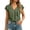 Army Green, variant on Womens Tops Dressy Casual V-neck Short Sleeve Layered Ruffle Front Tshirt Summer Loose Fit Blouse Fashion Business Shirt Tops Red 2XL
