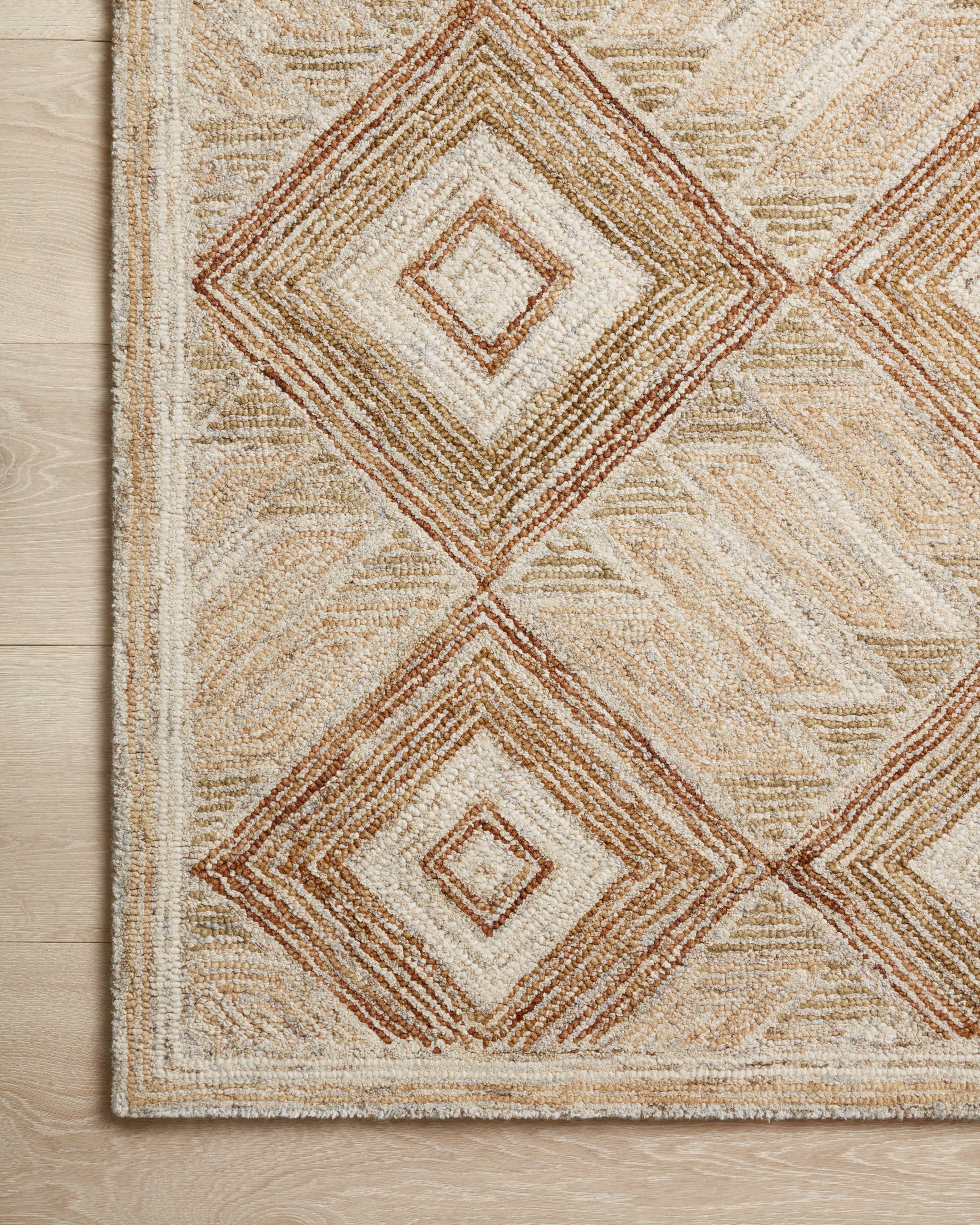 Loloi Varena Sand / clay 18" x 18" Sample Rug