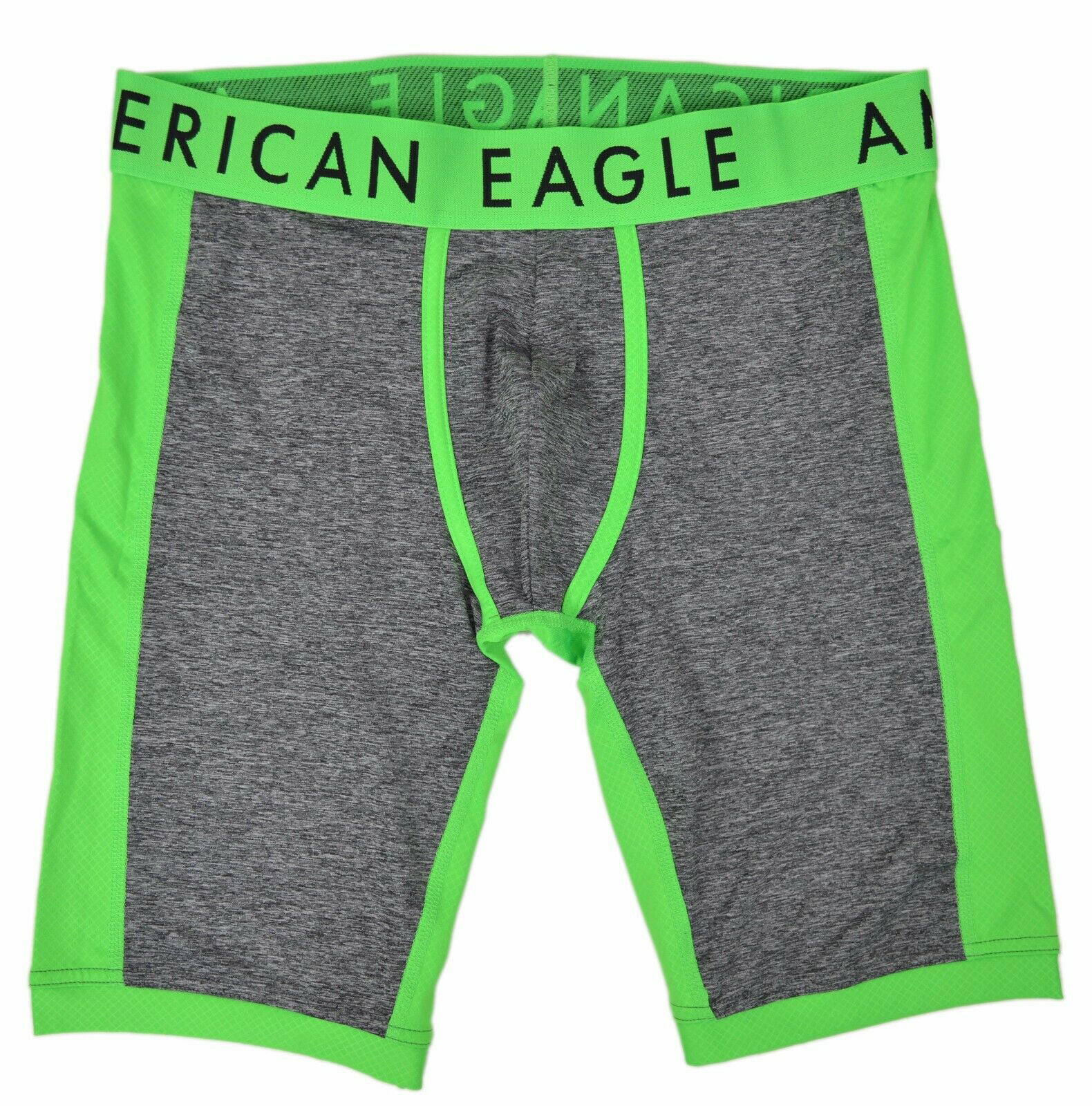 New American Eagle Men's 9 inseam Longer Length Flex Boxer Brief Gray, Sz  S, 8833-4 
