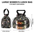 thumbnail image 5 of Pioneer Flower Floral Print Pattern Drawstring Lunch Bag Women - Drawstring Lunch Bag Insulated for Work Office - Stain-Resistant Large Lunchbags for Women with Multi-Pockets, 5 of 6