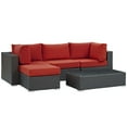 thumbnail image 2 of Modway Sojourn 5 Piece Outdoor Patio Sunbrella® Sectional Set in Canvas Red, 2 of 8