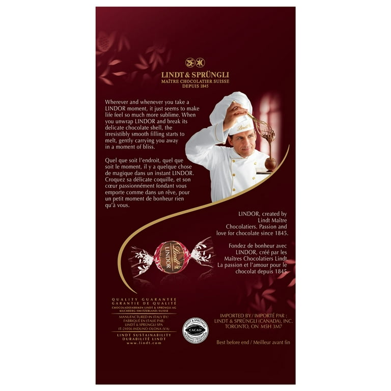 Lindt LINDOR Double Chocolate Truffles, 150-Gram Bag, Exp:2026/10