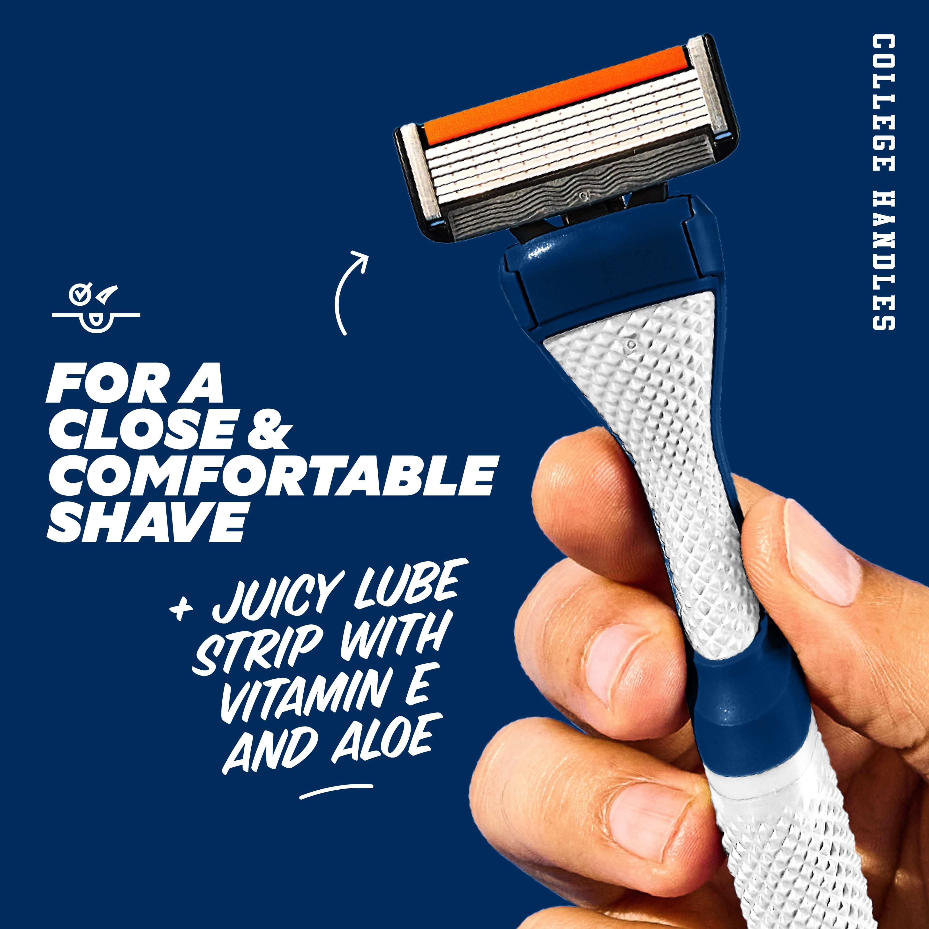 Dollar Shave Club Brigham Young University 6-Blade Shaving Kit with Handle, 2 x 6-Blade Refills