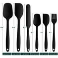 thumbnail image 3 of Silicone Spatula Set of 6, Heat Resistant Silicone Spatula Kitchen Utensils for Cooking , Nonstick Cookware Dishwasher, Black, 3 of 8