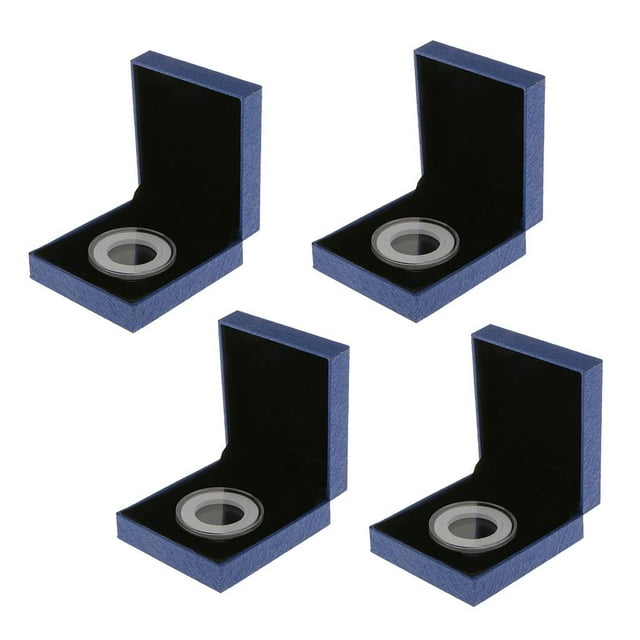 4x Tenedor de Moneda para Caja de Conmemorativa de Moneda de 38mm Hugo Exhibición de monedas