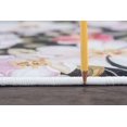 thumbnail image 3 of Transitional 2x3 Area Rug (2' x 3') Floral Black, White Indoor Scatter Easy to Clean, 3 of 5