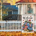 thumbnail image 6 of Welcome Fall Memorial Day Pumpkin Decorative Garden Flag, Autumn Veterans Day America Yard Outside Decorations, American USA 4th of July Patriotic Thanksgiving Outdoor Small Home Decor 12.5x18, 6 of 6