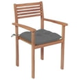 thumbnail image 6 of vidaXL 2/4/6/8x Solid Wood Teak Patio Chair with Cushions Seat Multi Colors, 6 of 143