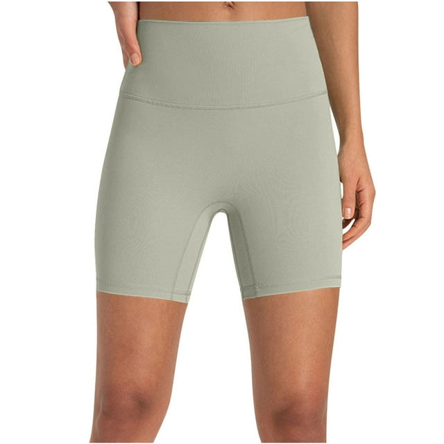 KIHOUT Women's High Waist Workout Shorts Butt Lifting Tummy Control Ruched Booty Running Yoga Shorts