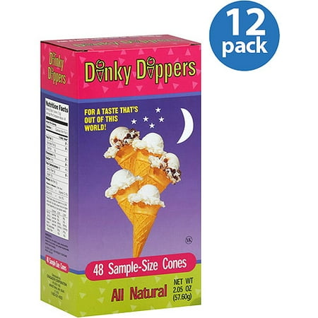 Little Dippers Dinky Dippers Sample-Size Cones, 48 count, (Pack of 12)