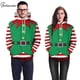 thumbnail image 2 of Sudaderas con capucha navideñas de elfo para pareja, suéter con capucha con estampado 3D feo, ropa de calle de gran tamaño con bolsillo, ropa cálida para adultos, 2 of 4