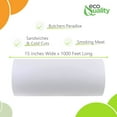 thumbnail image 2 of [7 PACK] MG15 White Butcher Food Paper Roll 15-Inch - Roll for Butcher, Freezer Paper, Food Service, Meat Paper, Freezer Roll by EcoQuality, 2 of 6