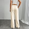 thumbnail image 3 of High Waisted Work Pants for Women Business Casual Outfits Office Dressy Pants Trousers with Pockets Wide-Leg Pants, 3 of 4