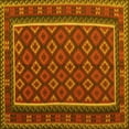 thumbnail image 1 of Ahgly Company Indoor Square Oriental Yellow Traditional Area Rugs, 8' Square, 1 of 4