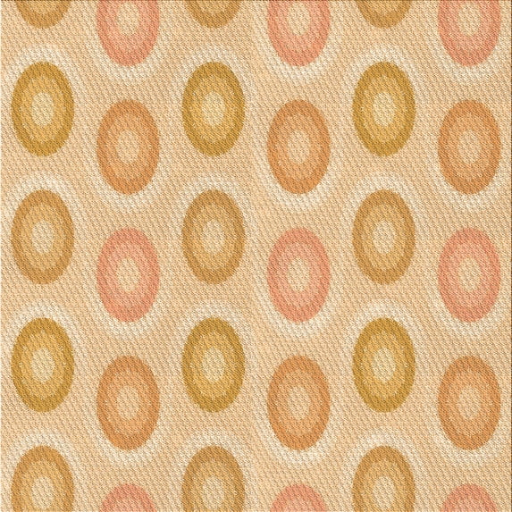 Ahgly Company Machine Washable Indoor Square Transitional Orange Area Rugs, 5' Square