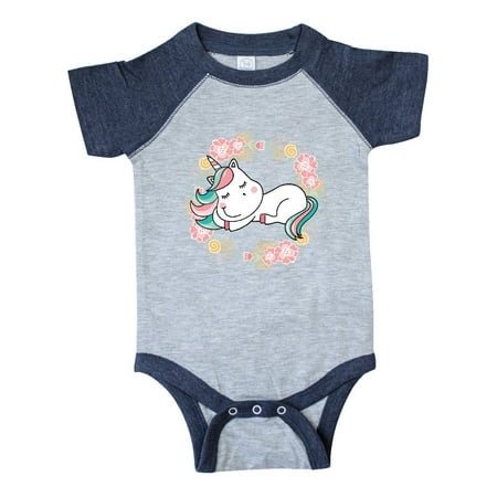 

Inktastic Unicorn Flowered Wreath Gift Baby Girl Bodysuit