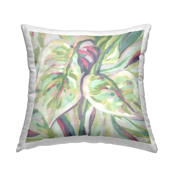 Stupell Industries Curling Leaves Pattern Decorative Printed Throw Pillow Design by June Erica Vess