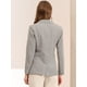 thumbnail image 5 of Blazers para mujer Chaqueta tipo blazer a cuadros con solapa con muesca Boyfriend Albaricoque Negro M, 5 of 6