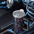 thumbnail image 4 of 1pc mushroom 40oz Tumbler with Straw & Handle - Insulated Stainless Steel Cup | Holiday Gift for Man Women (Christmas, Valentine's, Birthday), 4 of 5