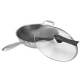 thumbnail image 3 of Fry Pan with Lid Full Screen Beehive Non‑Stick Stainless Steel Wok Kitchen Utensils, 3 of 8