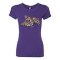 thumbnail image 3 of Tired Sleeping Cat | I Wish I Was My Cat Funny Colorful Kitty | Dean Russo Art Animal Lover Womens Slim Fit Junior Tee, Purple Rush, Small, 3 of 6
