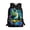 Colorful Sea Turtle, variant on Sun and Moon School Backpack for Girls Teenagers, Middle/High School Shoulder Bag 17 Inch Book Bag Black Kids Bookbag with Adjustable Straps
