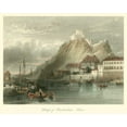 thumbnail image 2 of Leitch, W.L. 14x12 White Modern Wood Framed Museum Art Print Titled - Fortress on the Rhine, 2 of 4