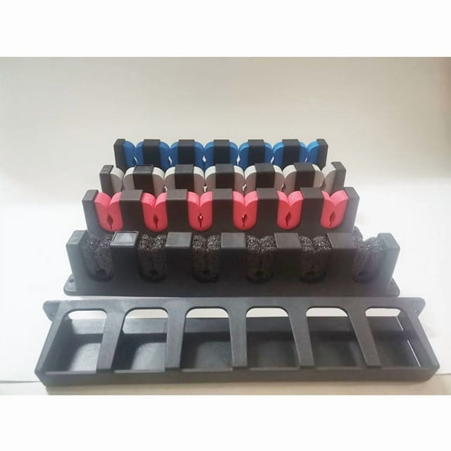 Wholesale Blue 6-Hole EVA Fishing Rod Organizer: Durable Horizontal-Mount Storage Rack for Lures, Bait & Tackle – Compact, Easy-Assembly Display Stand for Anglers, Retailers & Fishing Clubs