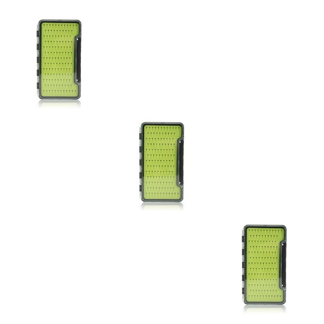 Caja de pesca con mosca Greeniant impermeable Triangular grande 3piezas